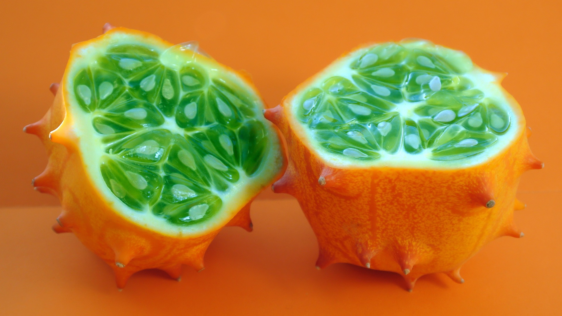 A Ripe Kiwano (Horned Melon)