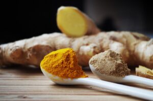 ginger, turmeric, & cinnamon spices